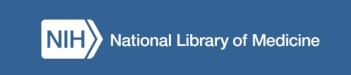 NIH National Library of Medicine white text on blue banner logo