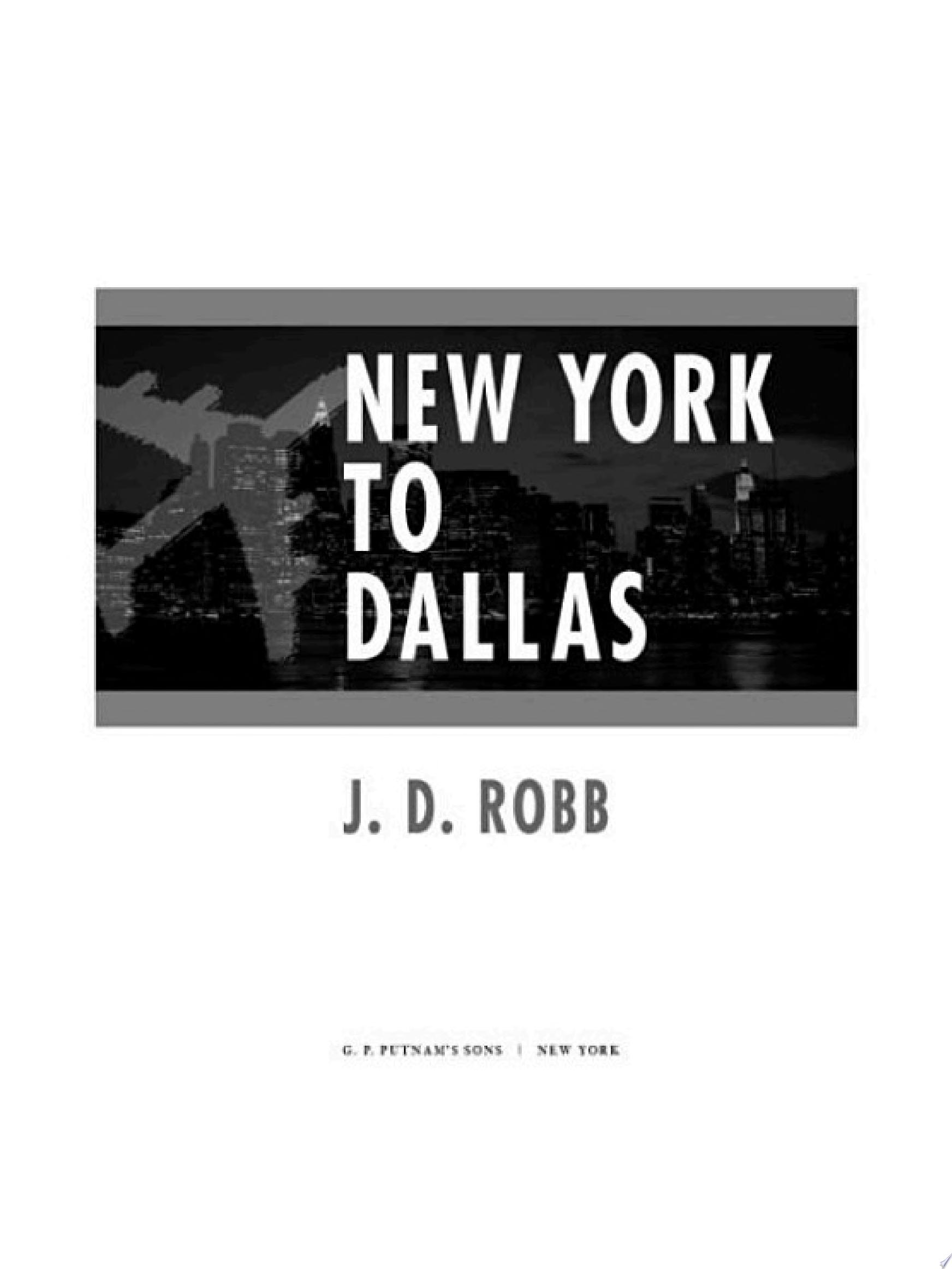 Image for "New York to Dallas"