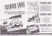 Historic postcard from Island Lake