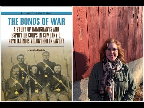 Cover photo of The Bonds of War and photo of Diana Dretske