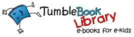 TumbleBook Library logo with "e-books for e-kids" tagline