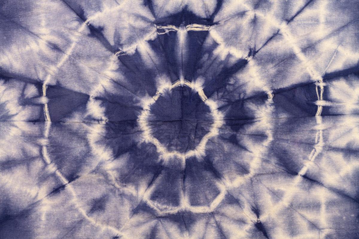 Shibori indigo dye design